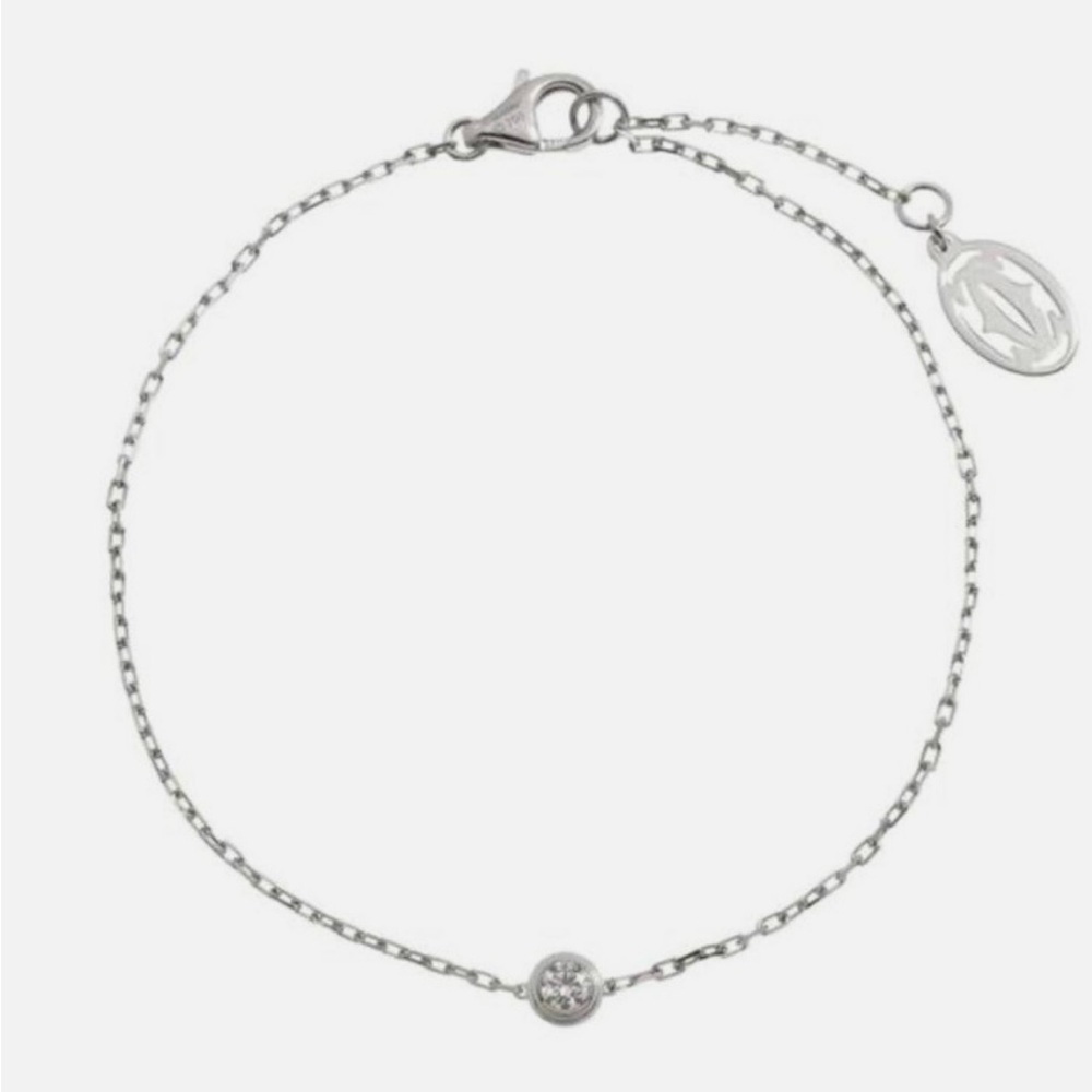 Cartier d'Amour Bracelet, 18.5cm, Diamond, 18K White Gold